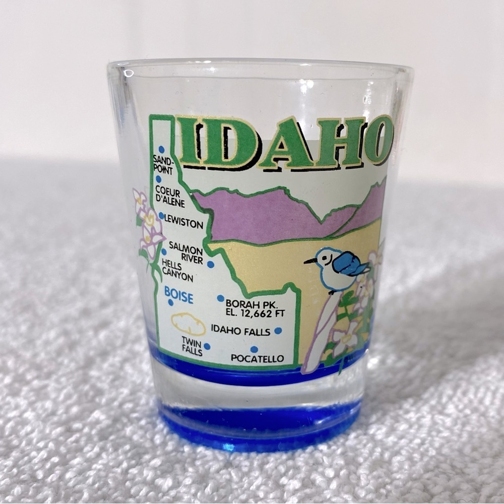 5/$35 Vintage Idaho Map Souvenir Shot Glass